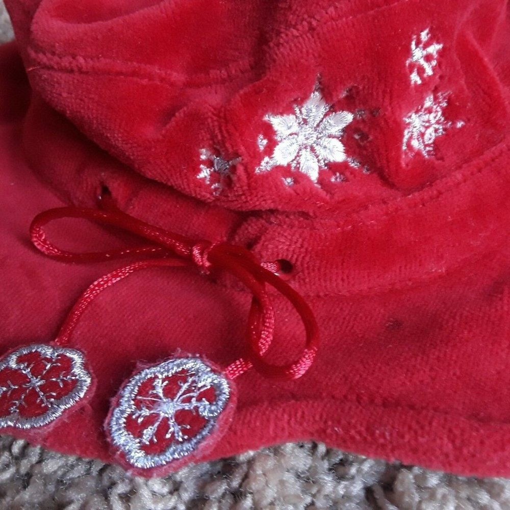 Girl Infant Velvet Christmas Hat Cap Red 12-24 m